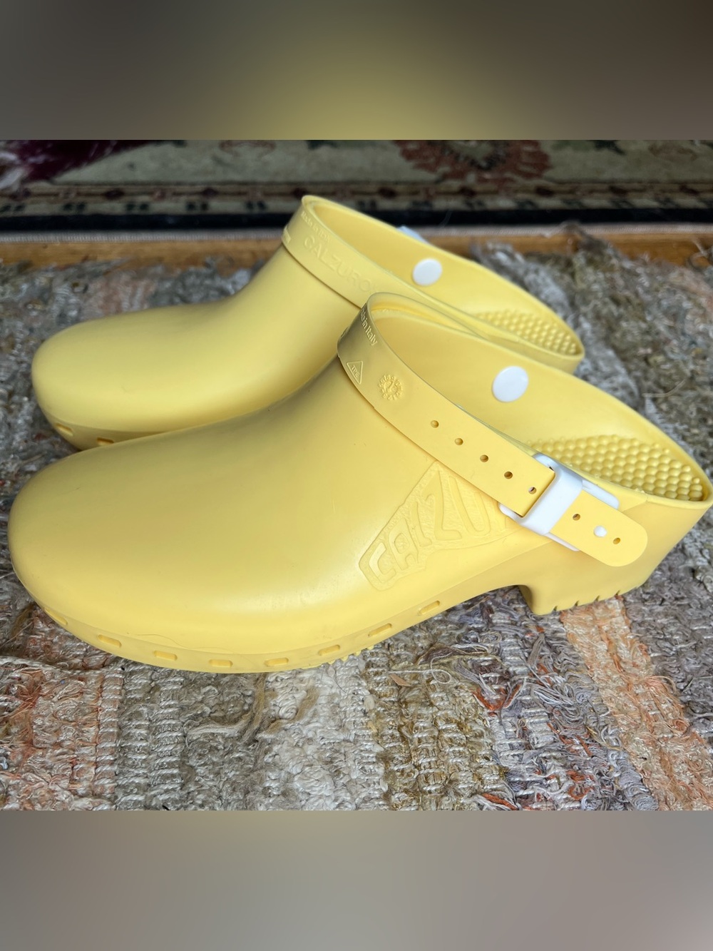 Yellow Slip-On Clog with Adjustable Backstrap